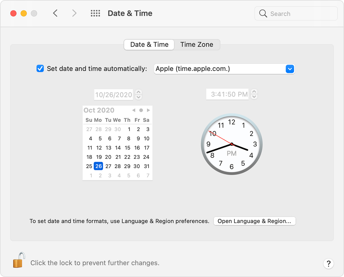 change outlook for mac time zone